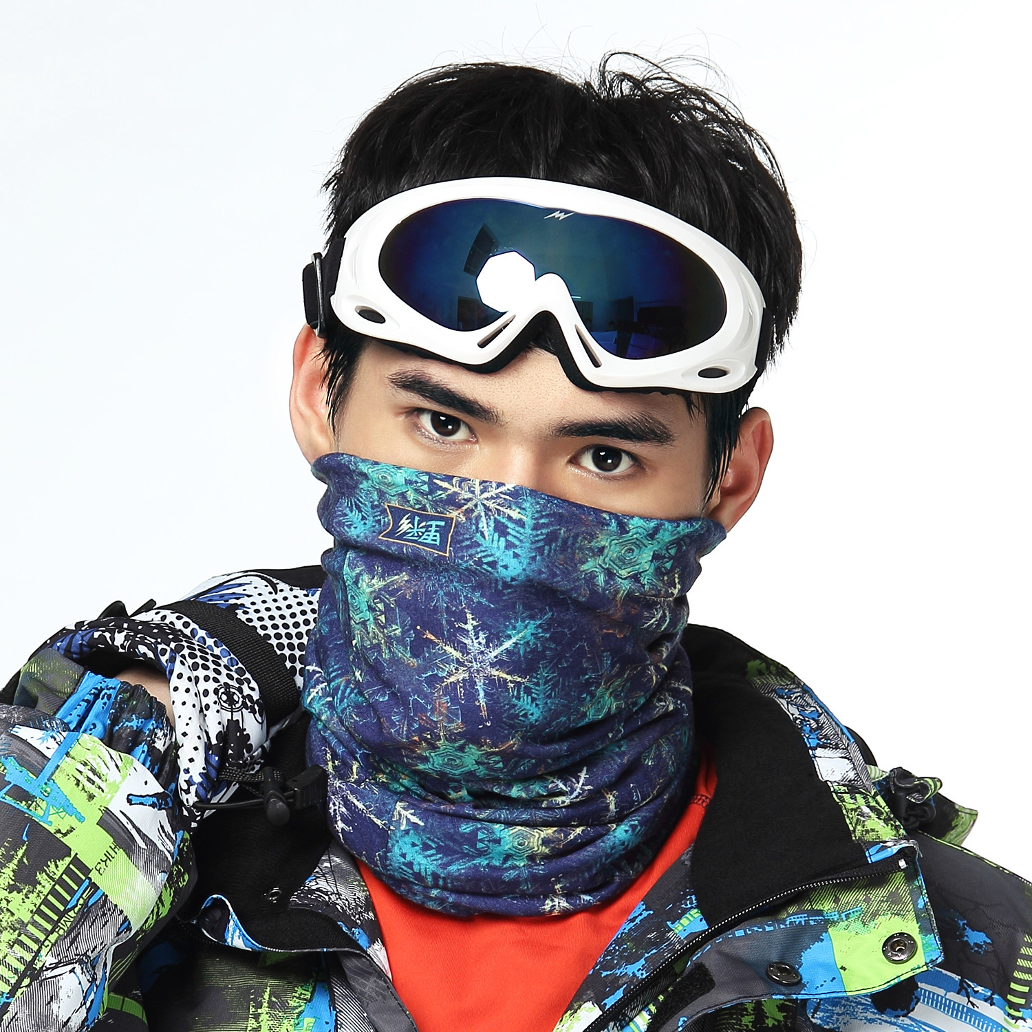 滑雪护脸脖套无缝魔术头巾骑行自行车防尘面罩头巾