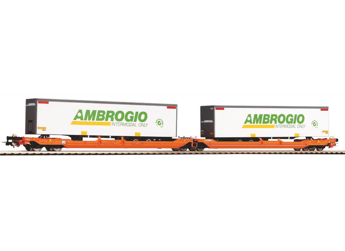 德国piko54779平板拖车两个铰链ambrogio集装箱火车火车