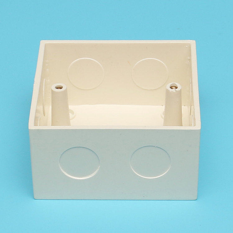 开关中财新款阻燃pvc接线型装明盒46公分底盒开关