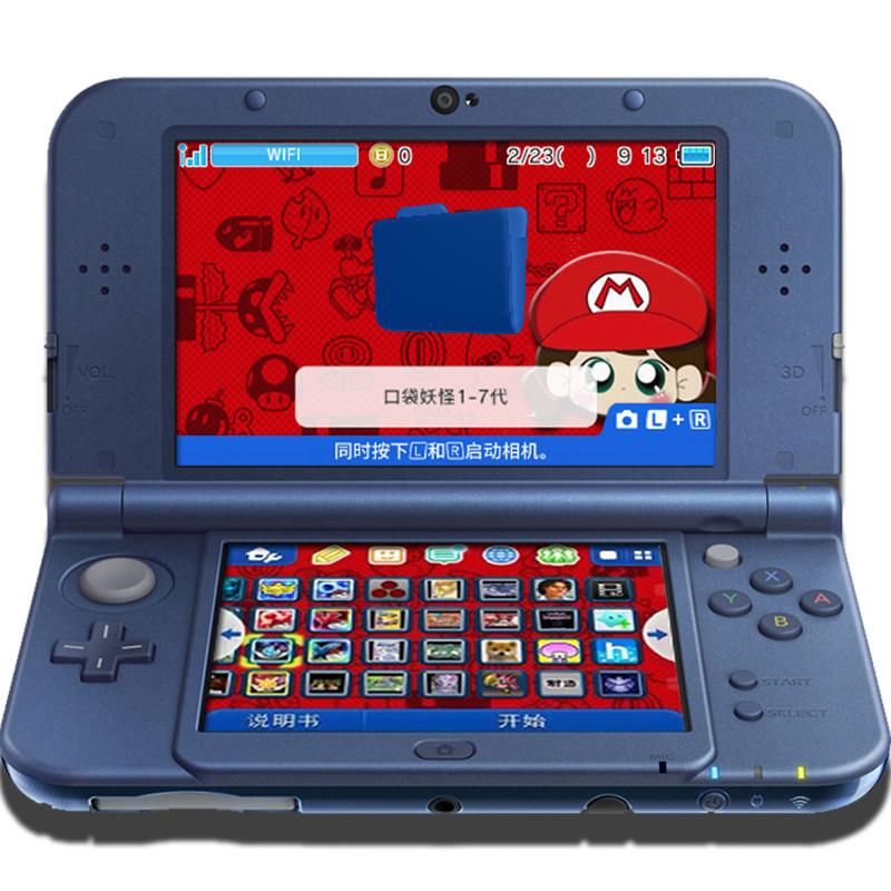 掌上游戏机任天堂new3dsll中文b9s联机支持游戏掌机
