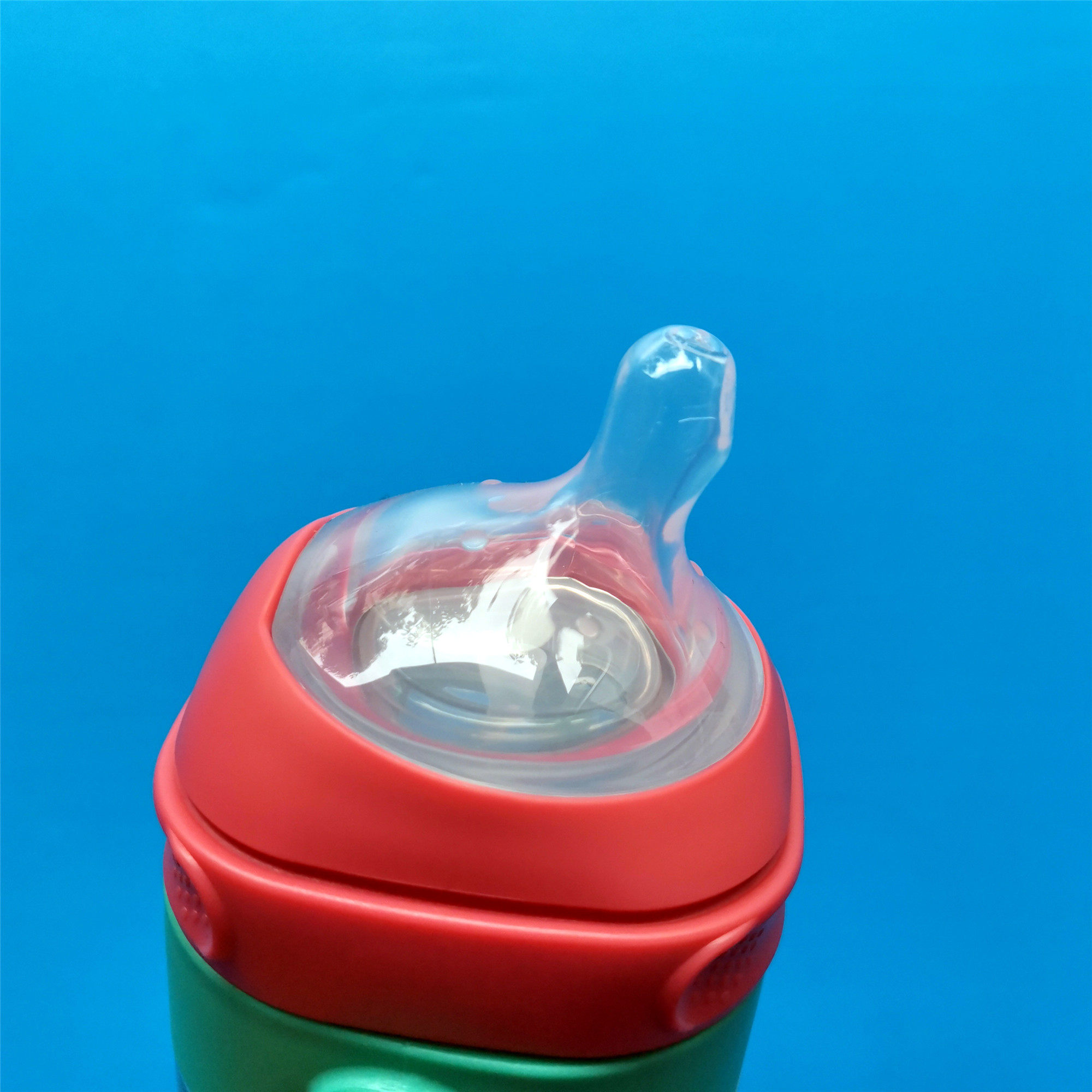 可儿ppsu手把吸管奶嘴易吸防宇航员宽口口径方形奶瓶