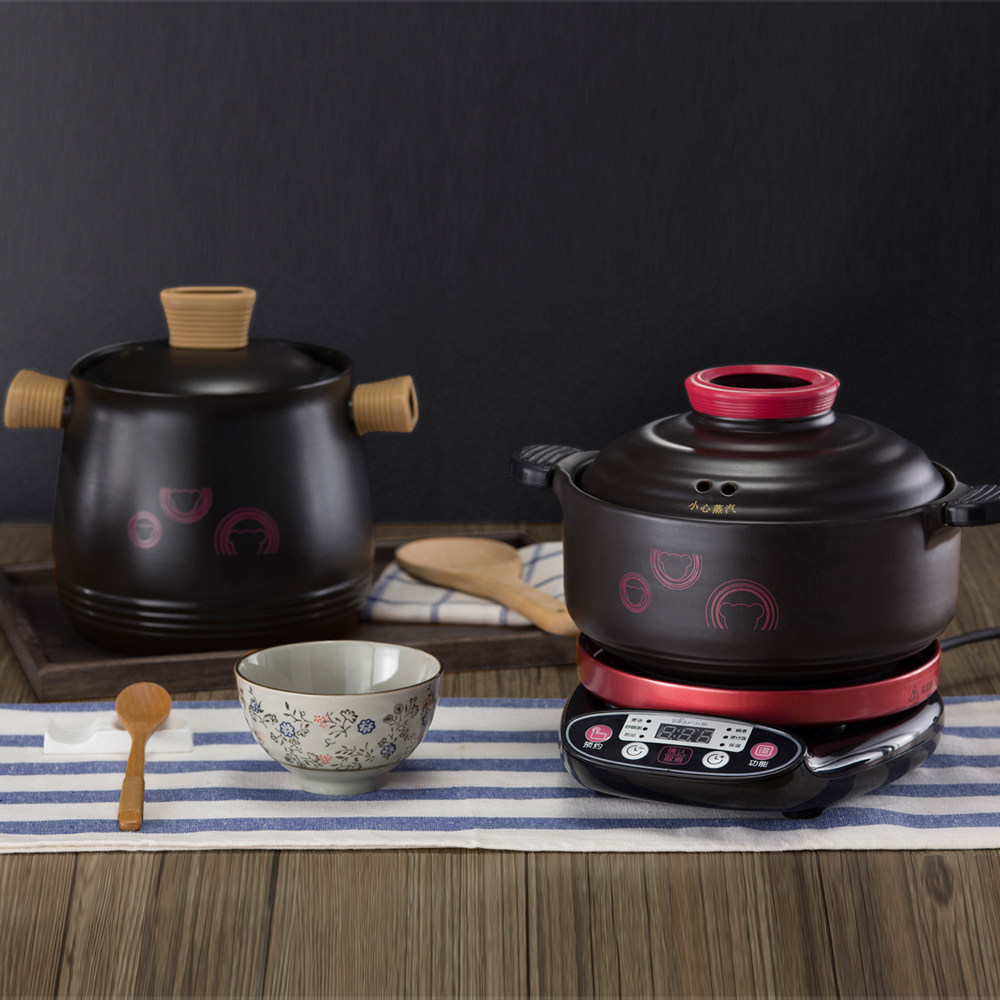 电炖锅煲汤锅紫砂电砂锅熬煮粥锅陶瓷全自动家用小电沙锅炖盅养生
