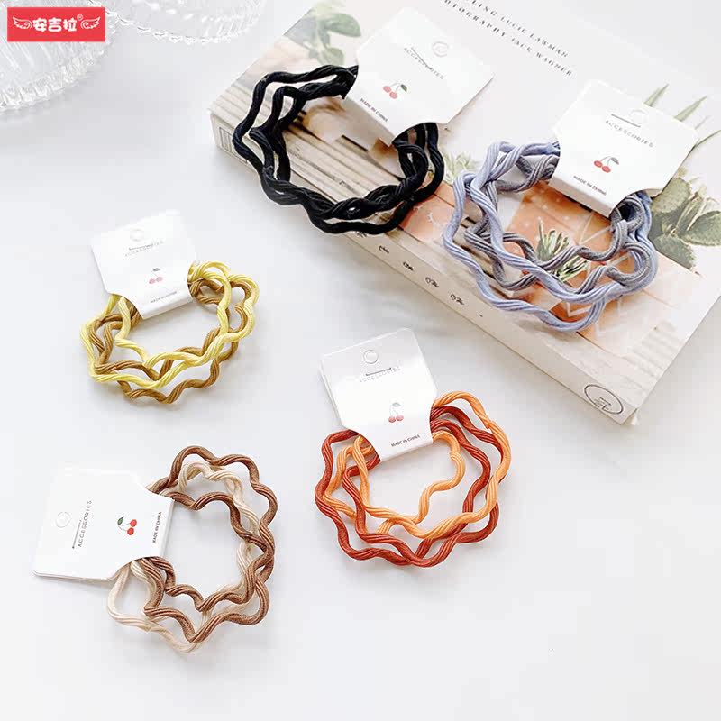 安吉拉儿童发饰波浪发绳扎头发皮筋不伤发宝宝基础头绳公主头饰