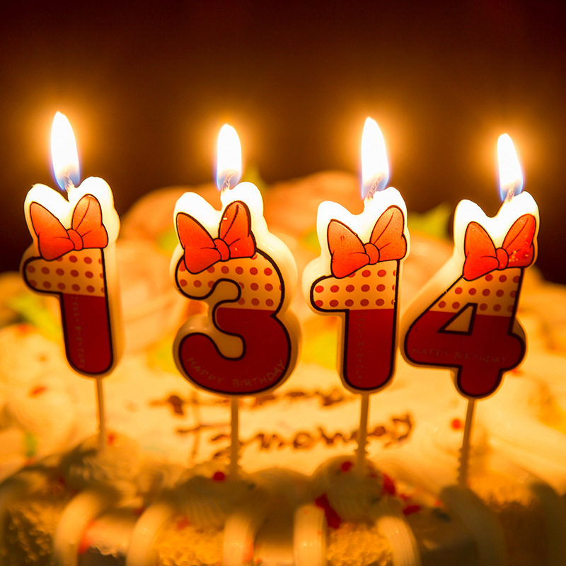 生日烘焙生日蛋糕装饰品摆件宝宝party派对大号数字蜡烛