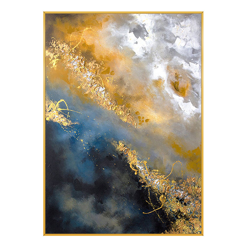 抽象手绘油画客厅现代简约亿万光年美式北欧大幅油画