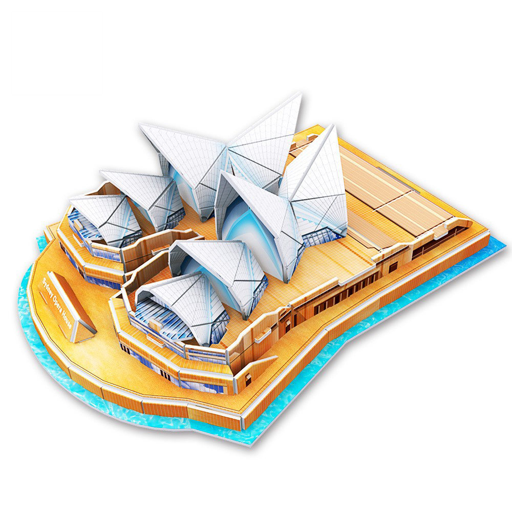著名建筑立体拼图帆船酒店双子塔帝国大厦拼装模型3d纸模益智手工