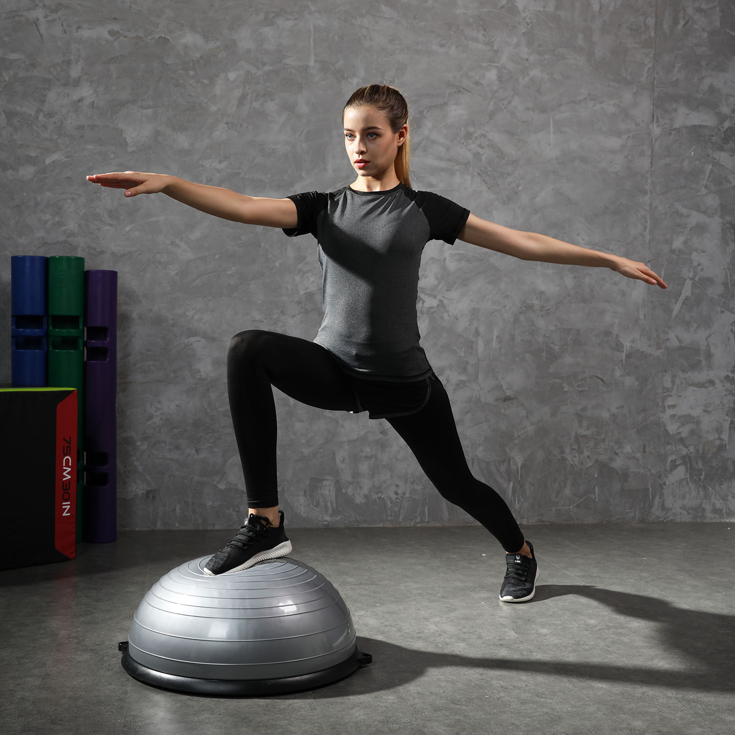 包邮bosu ball 瑜伽健身球半圆球 平衡球 瑜伽球半球博速球波速球