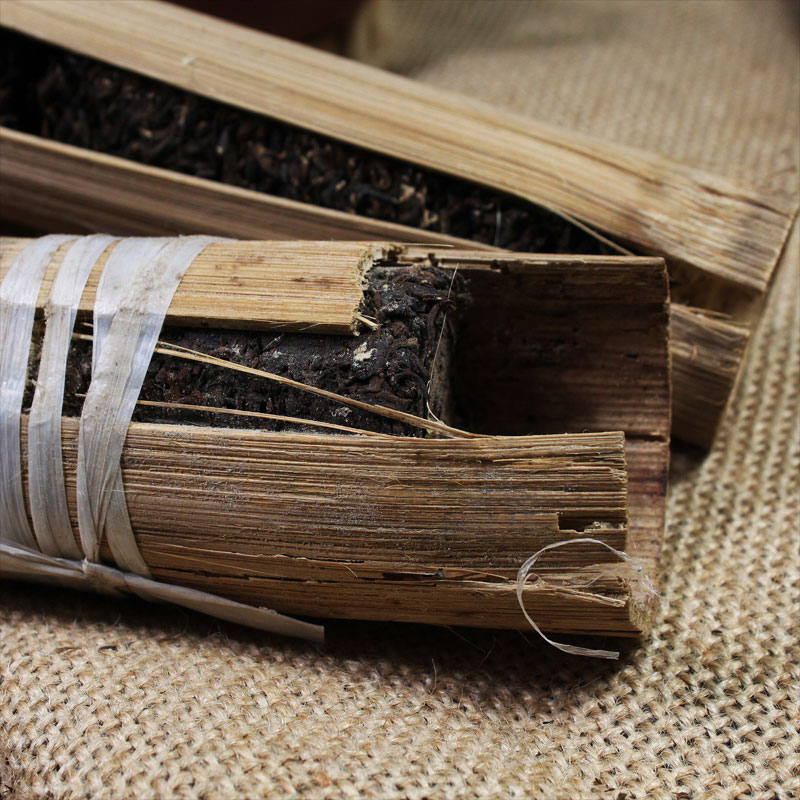 包邮云南普茶叶老熟80年代竹筒陈皮老茶古树发酵普洱