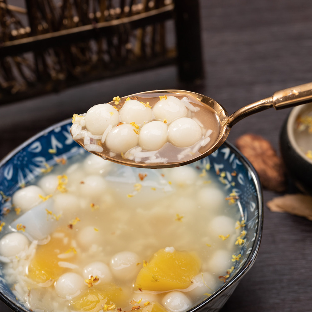 桂花宁波糯米丸子汤圆元宵酒酿糯多小丸子250g传统中式糕点