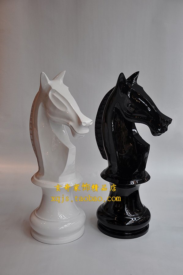 国际象棋马头现代家居树脂家饰摆件装饰装饰工艺工艺品摆件