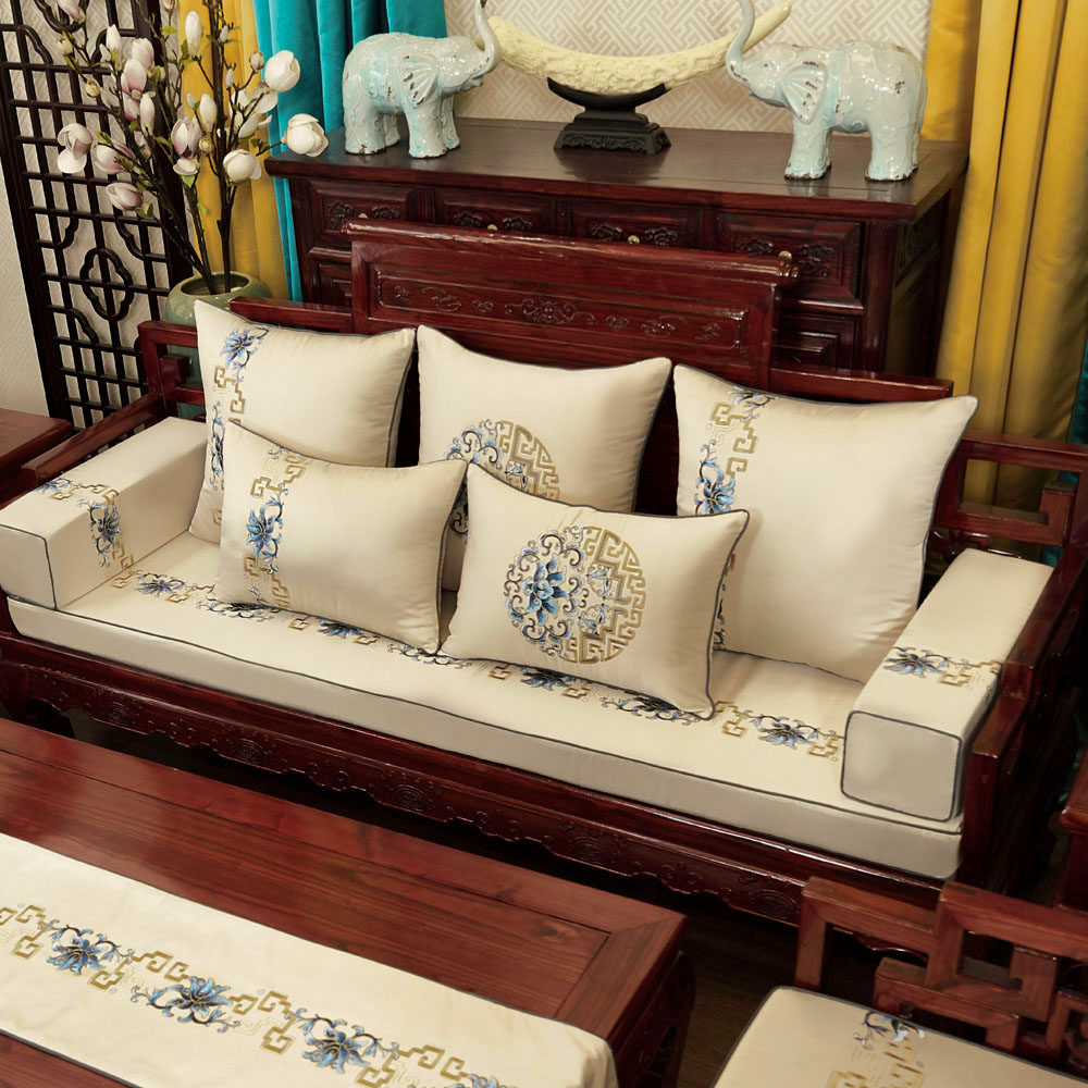 红木沙发坐垫带靠背中国风四季可拆洗防滑飘窗垫中式实木沙发垫套