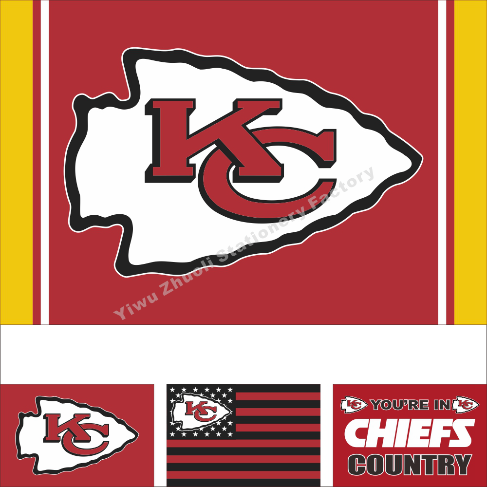 nfl堪萨斯酋长旗帜美国橄榄球队旗kansascitychiefs旗帜