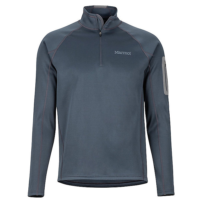 美鼠Marmot Stretch Zip弹力薄抓绒衣套头衫男士正品现货