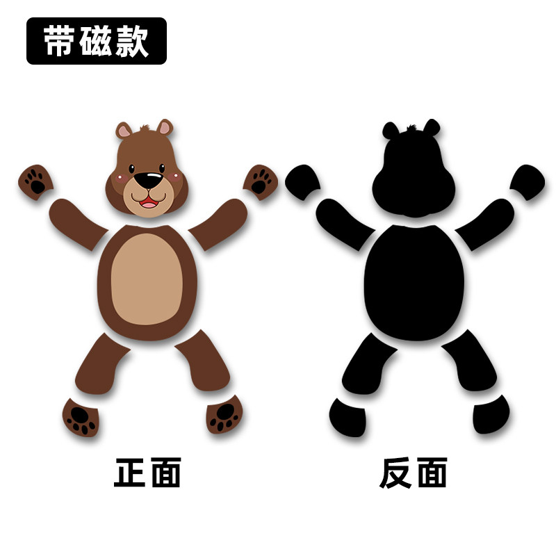 pep人教版小学英语熊拼图肢解图zoom身体拼图公开课课堂展示教具