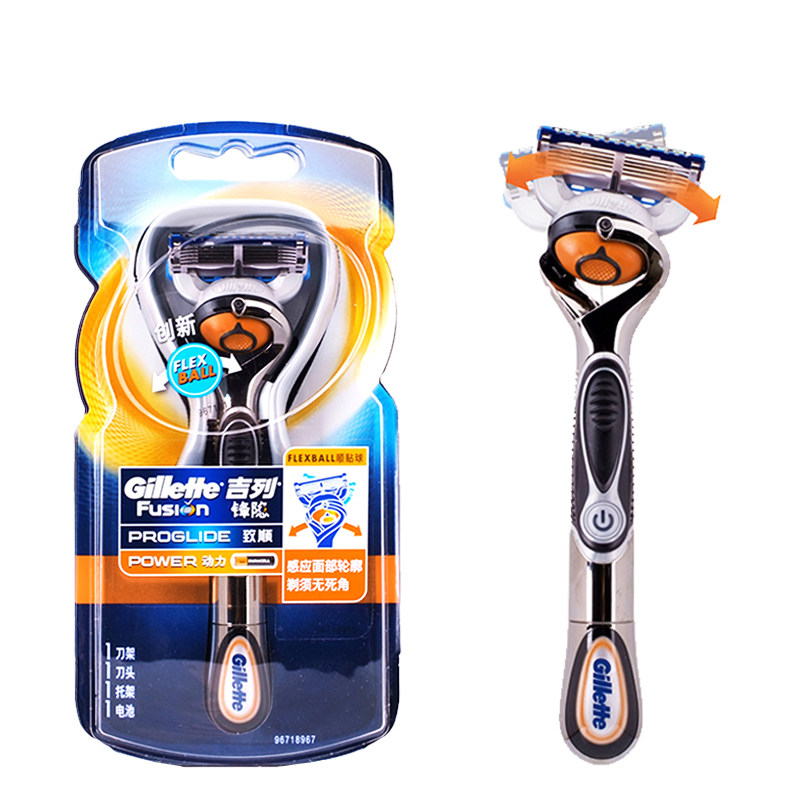 吉列锋隐致顺动力剃须刀刮胡刀锋刀片吉利电动剃须刀