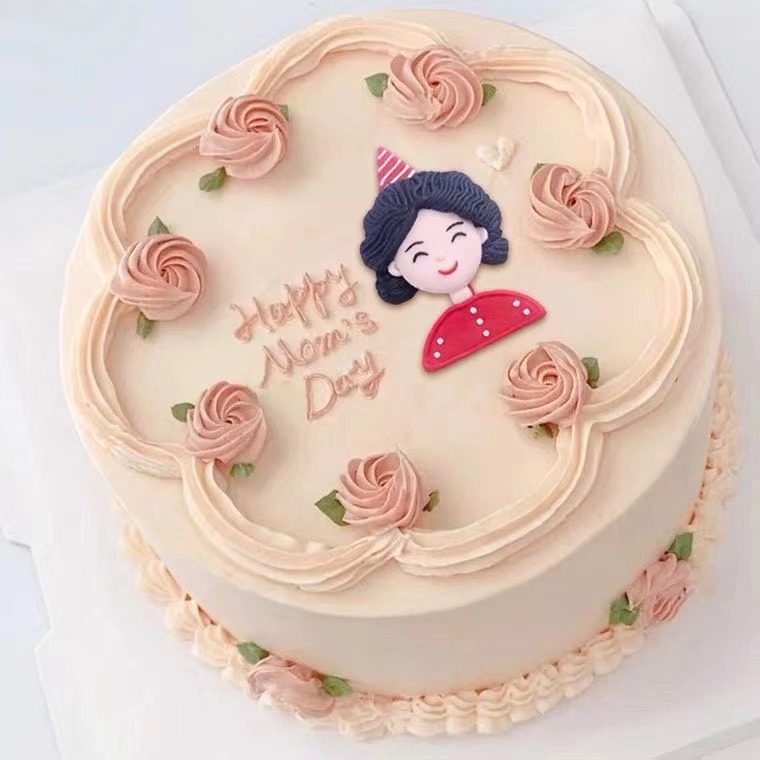 蛋糕装饰软陶围裙厨房妈妈母亲节摆件亲子生日节日装扮用品