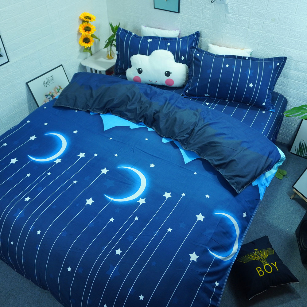 件套秋季简约星空床单被套四件特价被单床上用品被套