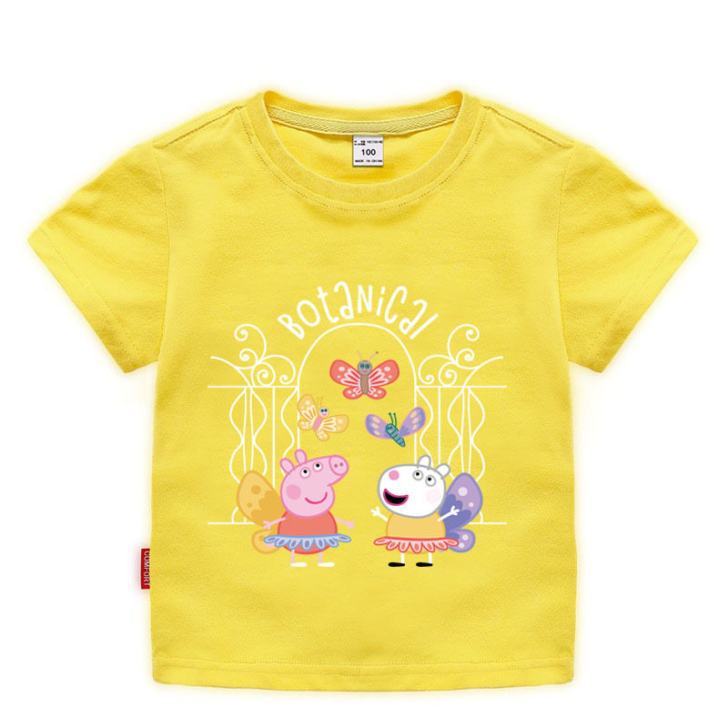 童装peppapig小猪佩奇正版女童纯棉短袖夏季佩琪乔治t恤