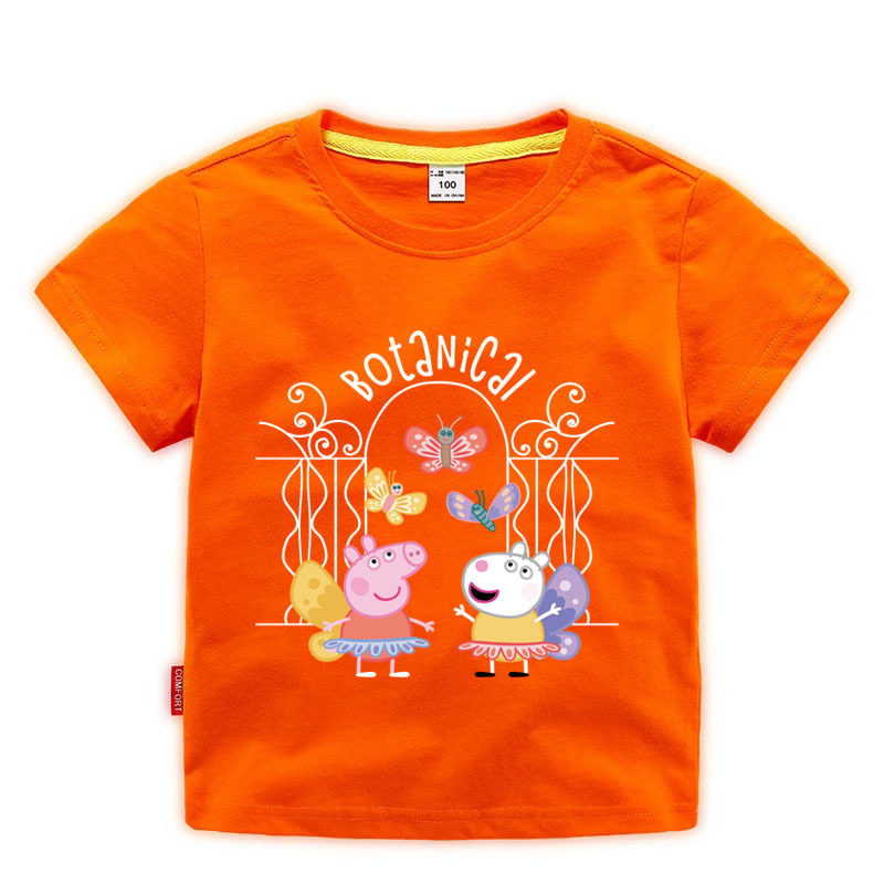 童装peppapig小猪佩奇正版女童纯棉短袖夏季佩琪乔治t恤