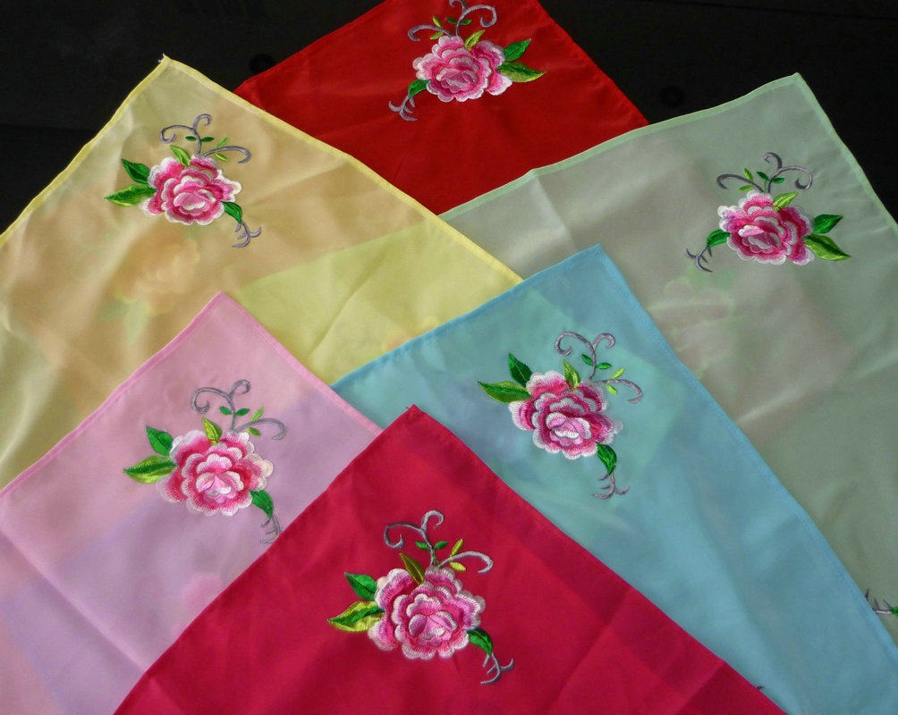 手帕戏曲卖水花旦小旦丫鬟手绢丝帕绣花围巾