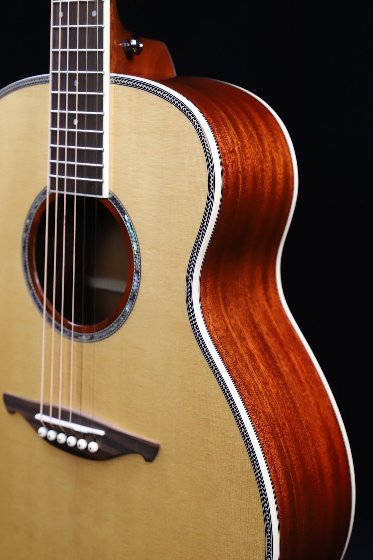 吉他36寸mini民谣旅行指弹独奏路演云杉桃花吉他民谣吉他