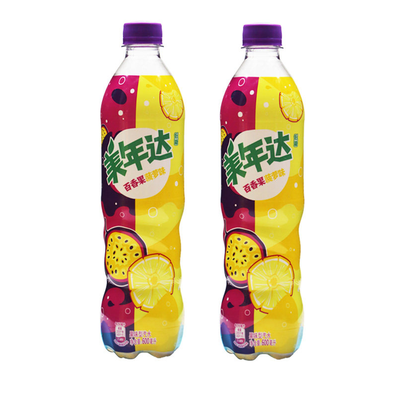 百事可乐出品美年达百香果菠萝6瓶瓶装整箱碳酸饮料碳酸饮料