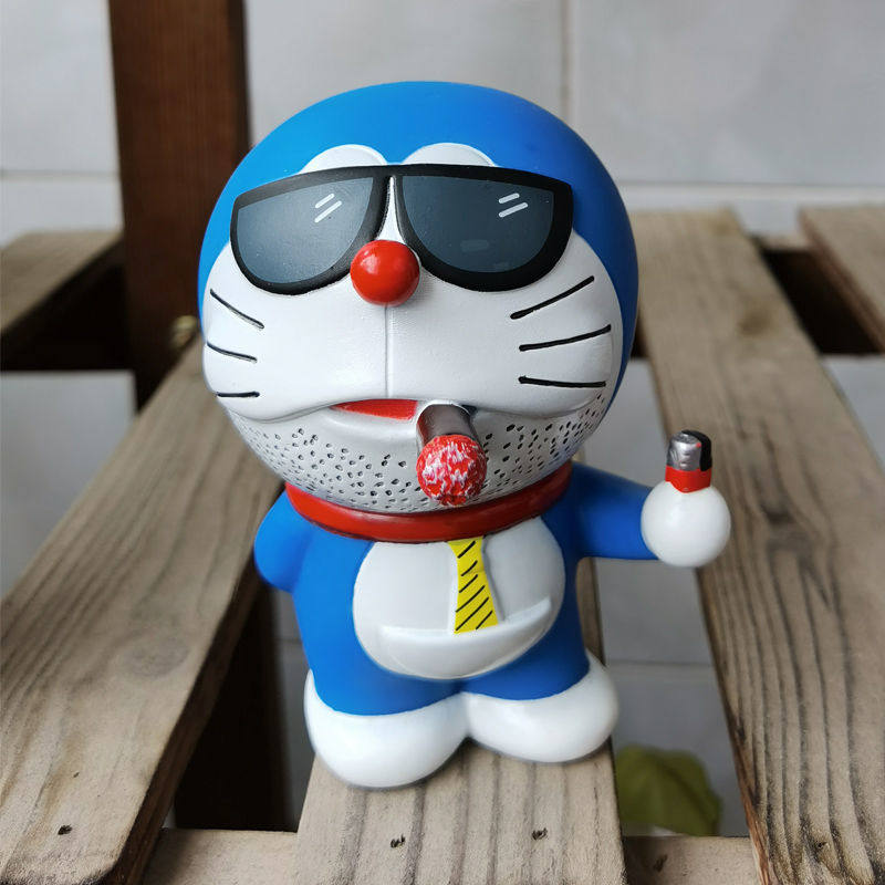 网红抖音机器猫叮当胖子车载公仔桌面摆件礼物摆件