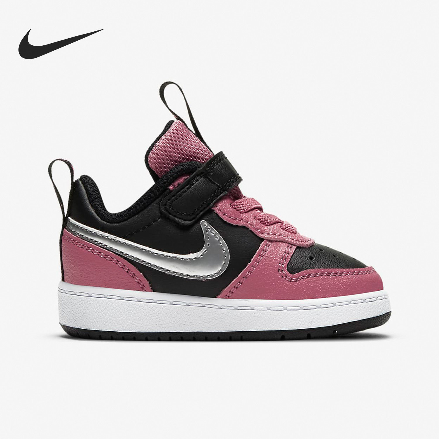 nike耐克正品boroughlow儿童运动鞋魔术贴板鞋低板鞋