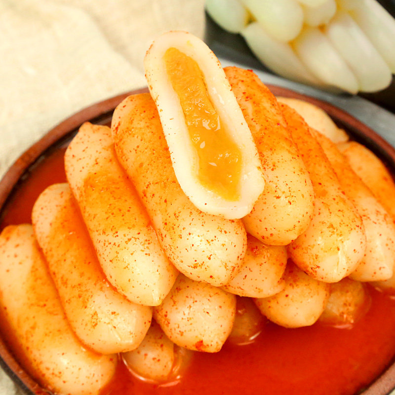 年糕蛋黄夹心咸蛋韩国部队火锅食材材料韩式年糕