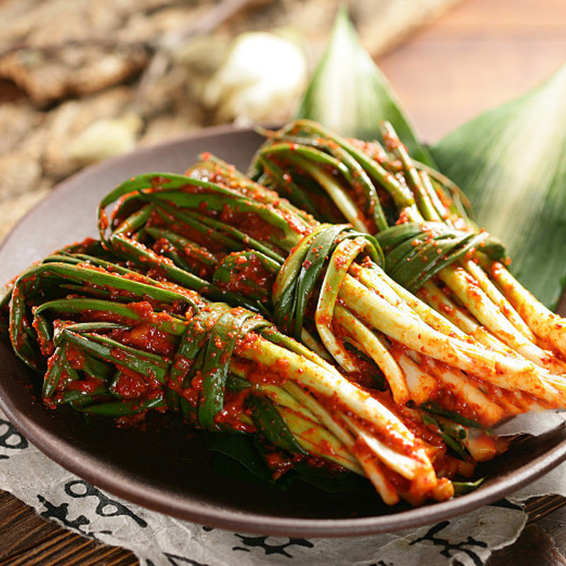 下饭菜东北朝鲜族延边特产清潭洞韩国小香葱泡菜正宗小葱泡菜韩式