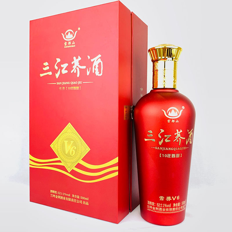 三江荞酒云南特产兰坪怒江苦荞500mlx6瓶红瓶46度其他酒类