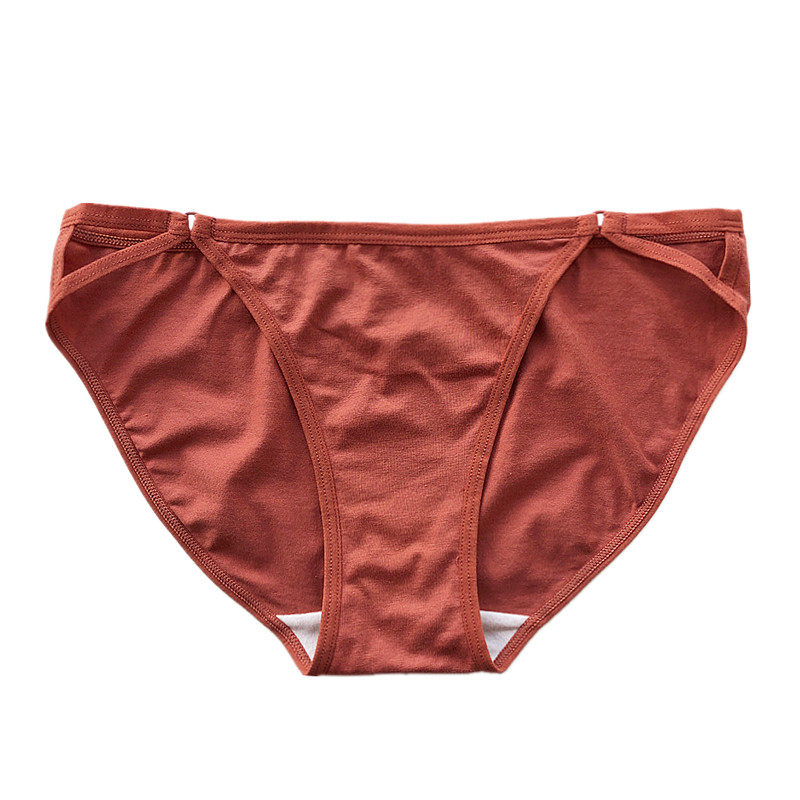 棉质基础款亲肤舒适镂空高叉低腰三角裤少女糖果色内裤底裤裤头
