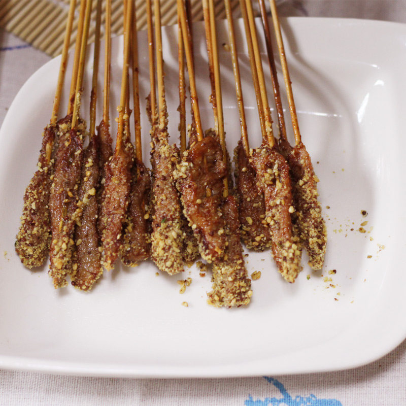 绝味小串油炸涮锅功夫小牛肉手把串20串/10把/包整箱2000串包邮