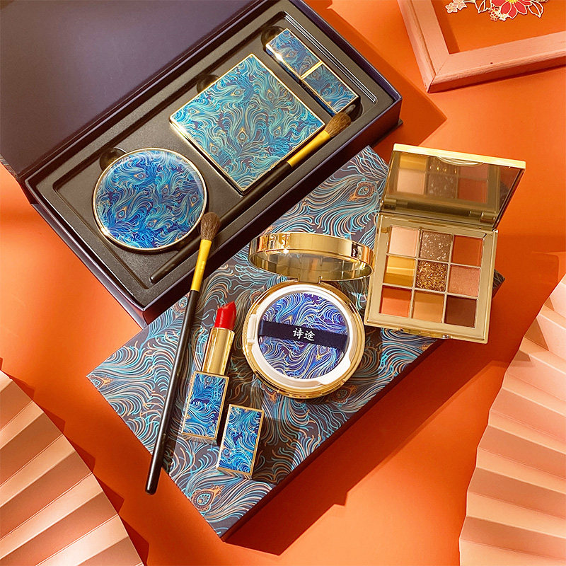完美时光日记旗舰店官网故宫口红气垫眼影礼盒彩妆套装