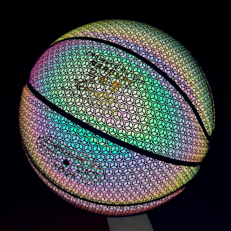 马布里发光篮球定制军哥抖音闪光刻字同款反光篮球