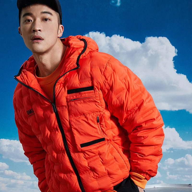 omg运动潮牌白鸭绒防风滑雪羽绒服男保暖外套加厚羽绒上衣