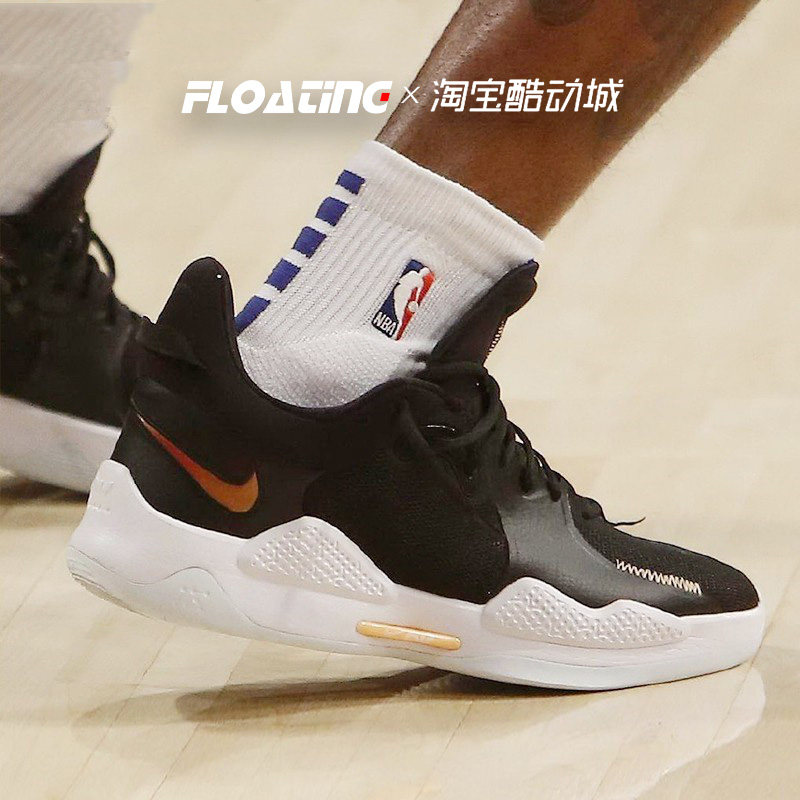 悬浮运动nike耐克pg5保罗乔治5代白黑低帮实战篮球鞋