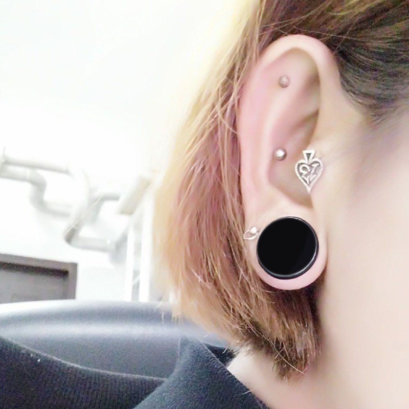 光泽超好天然玛瑙耳扩大耳洞耳个性扩耳耳孔耳饰