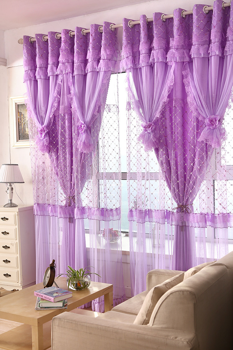 窗帘韩式浪漫温馨定制成品卧室客厅书房落地定制窗帘