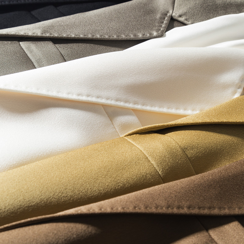 轻奢珠光缎面醋酸小西西服收腰显瘦一粒通勤西装