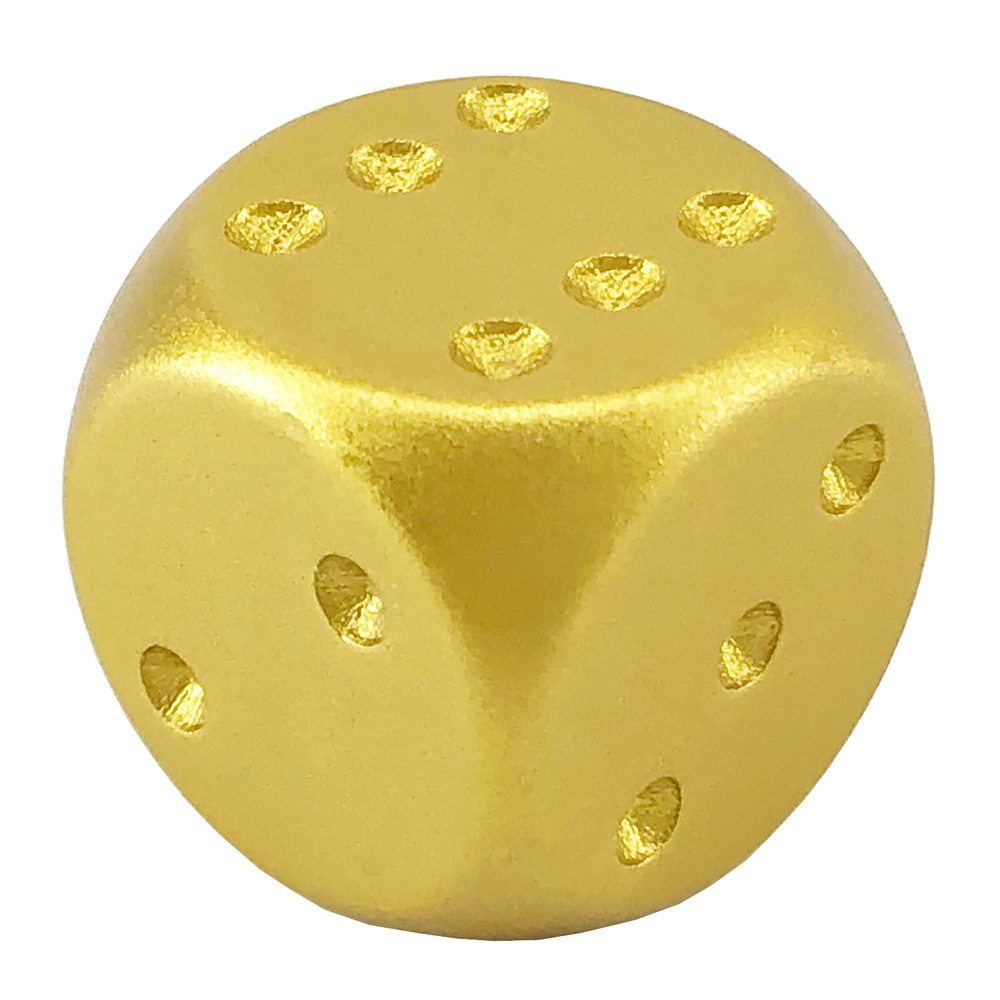 金属实心金色幸运圆角骰子5枚收藏高贵辉煌色子