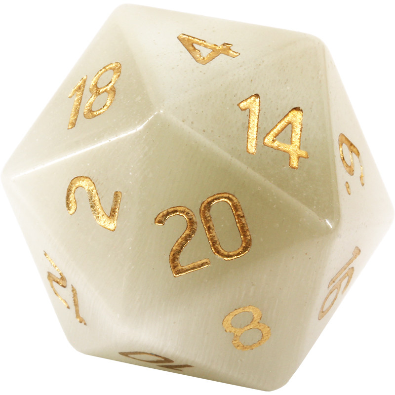 骰子桌游coc跑团克苏trpg宝石猫眼石白色dnd色子