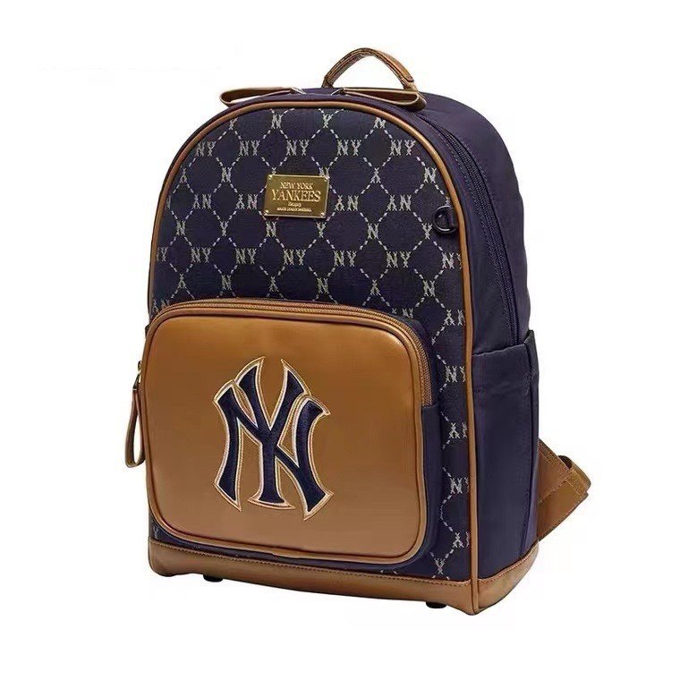 新款mlbny复古潮男男孩女生双肩包儿童背包书包