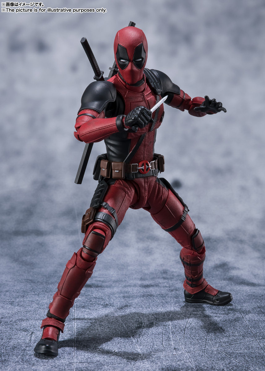 万代shf死侍电影版deadpool漫威战警6寸可动人偶手办