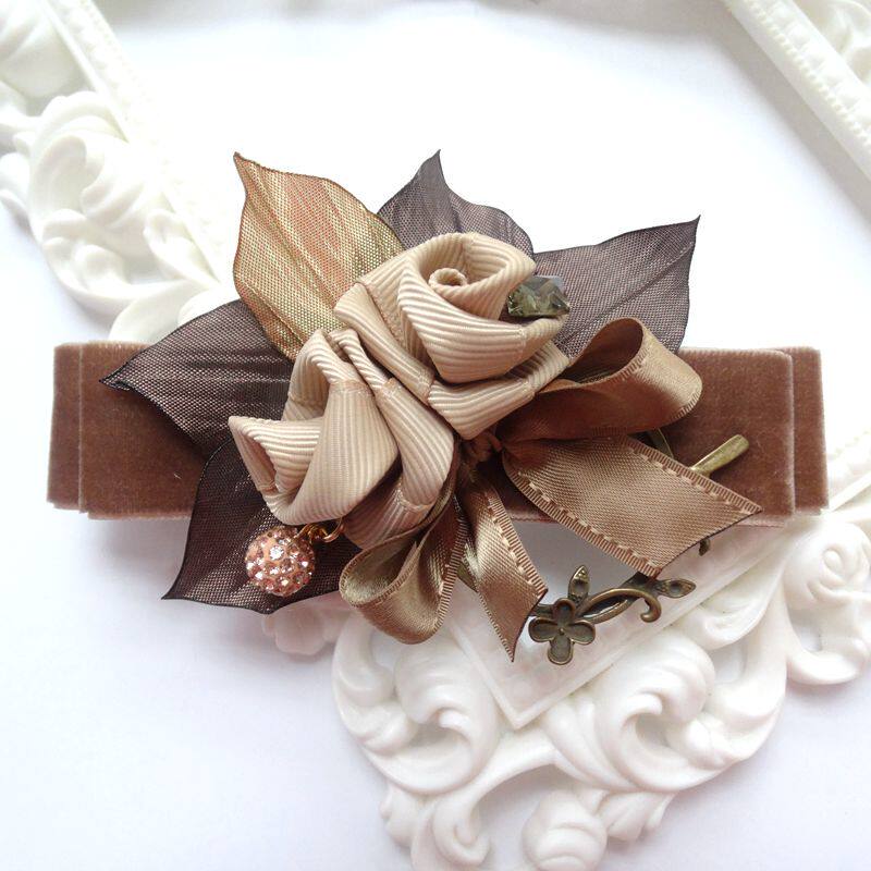 卡子头饰夹子优雅气质复古布艺头花饰品韩国发饰