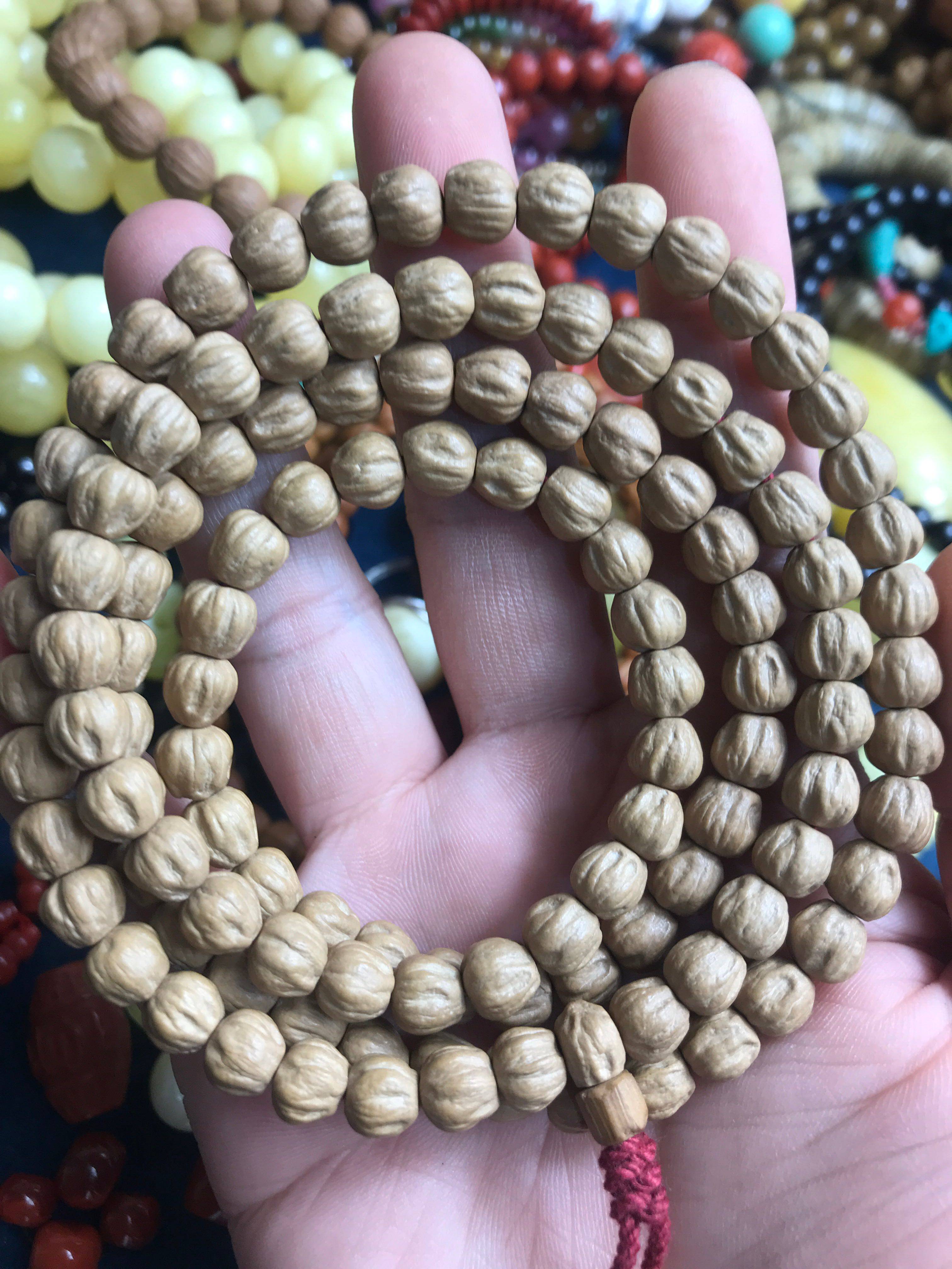 佛珠念心缘高高热振寺柏香百香鬼脸长串手链佛珠