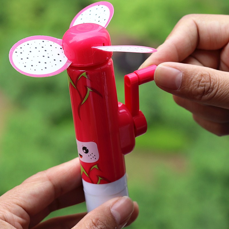 风扇手摇可爱卡通学生便携式手持儿童手压随身迷你风扇