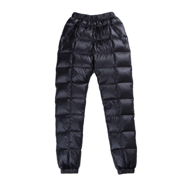 Ms. waist pants down thick winter outer wear thin large size fashion straight white duck trousers warm couple Ms. waist pants down thick winter outer wear thin large size fashion straight white duck trousers warm couple
