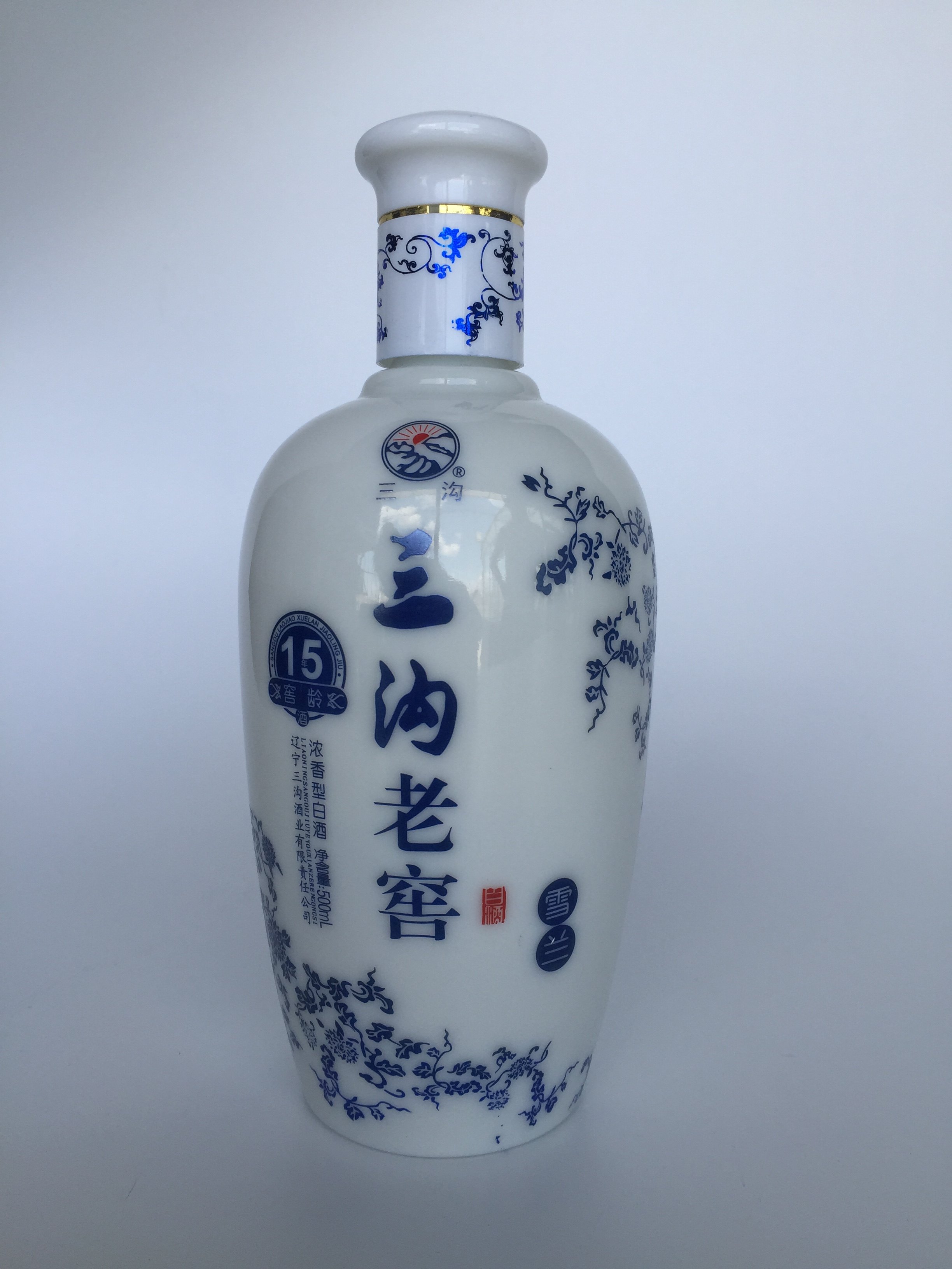 三沟老窖 三沟雪兰窖龄15年52度白酒浓香型6瓶x500ml礼品庆功酒