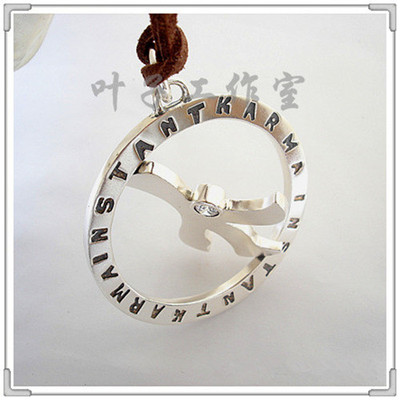 dreamhigh周边尺寸项链生辰石毛衣毛衣幸运转动纯银吊坠项坠